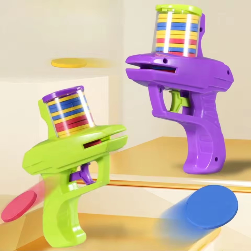 Party Games Console - フォームディスクランチャー フライングディスク ハンドヘルドシューター 屋内射撃ゲーム 屋外裏庭のおもちゃ 男の子と女の子向け