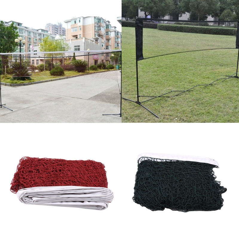 Badminton Set Garden - プロ仕様バドミントンネット、正方形メッシュナイロン製、コートトレーニングや試合用、屋内外スポーツネットの交換用