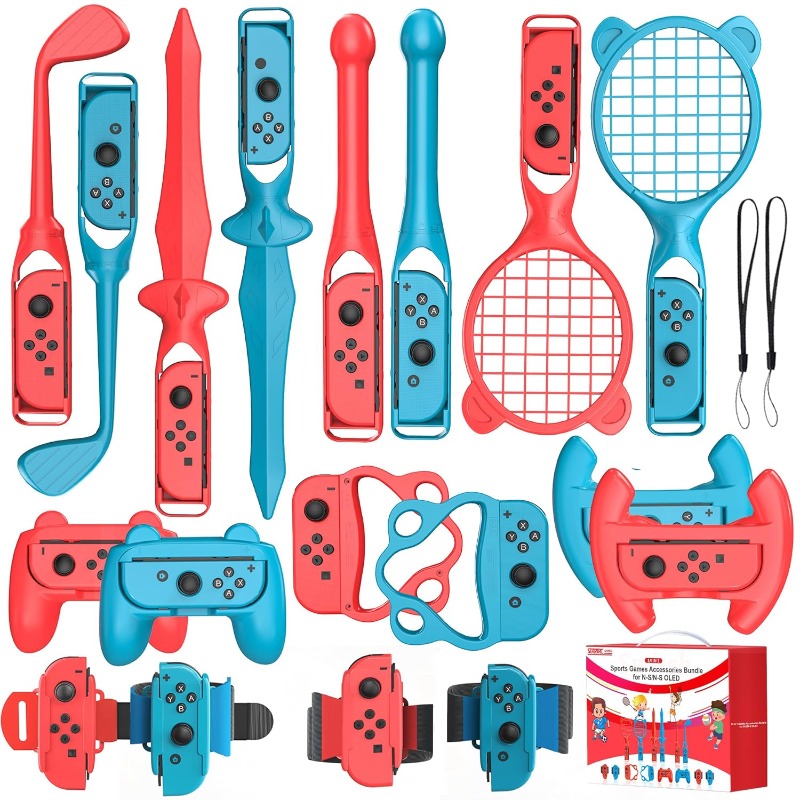 Party Games Nintendo Switch 2 - Switch 2スポーツアクセサリーバンドル 18 in 1 スポーツゲームアクセサリーキット