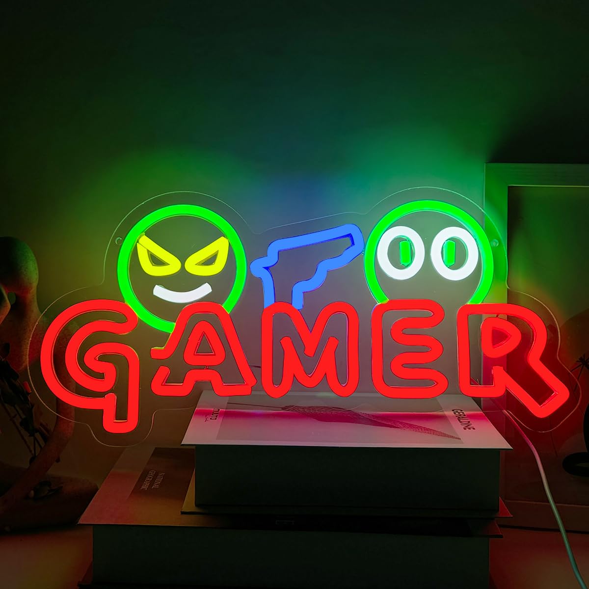 ゲーマー向けネオンサインLEDウォールライト、カスタマイズ可 - Party Games Easter のレビューと価格