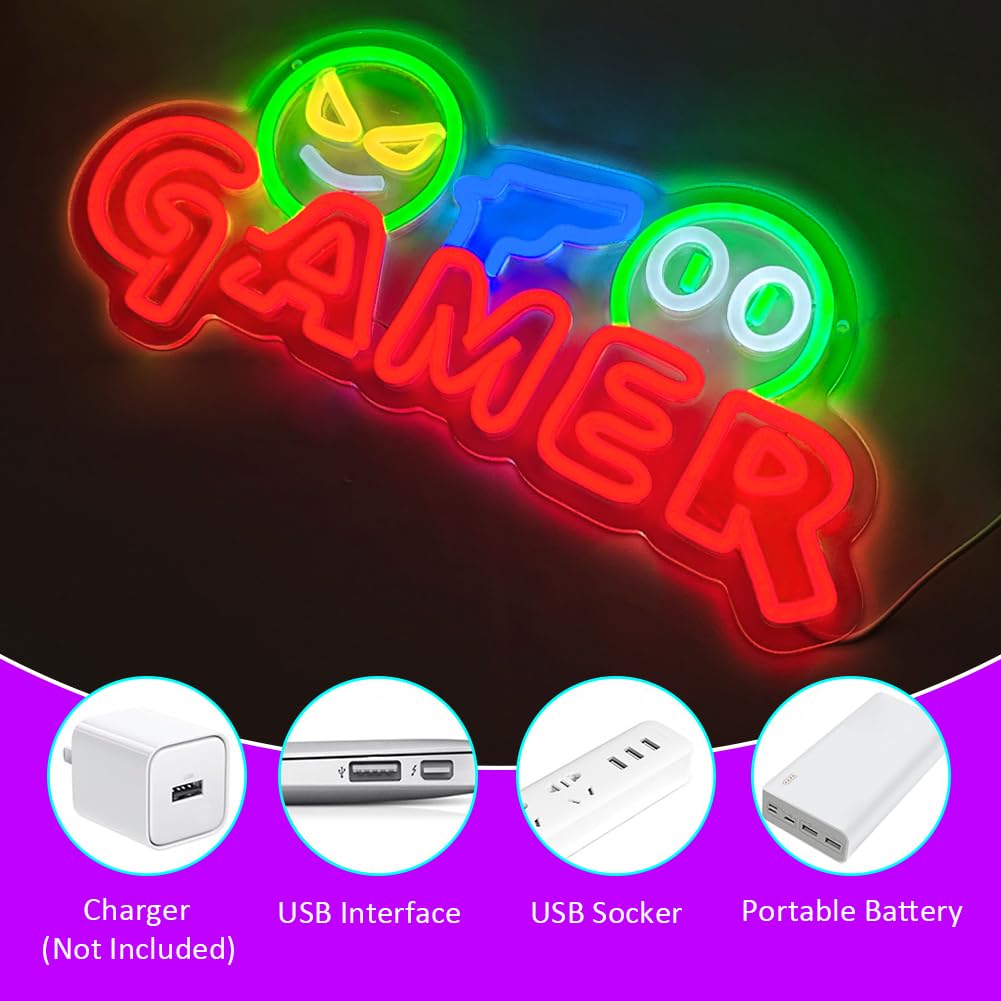 ゲーマー向けネオンサインLEDウォールライト、カスタマイズ可 - Party Games Easter のレビューと価格