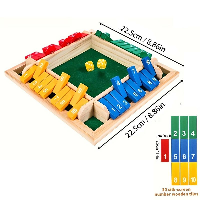 ボックスゲーム 木製サイコロ 四面フリップカード 2～4人用 - Party Games For 7 People のレビューと価格