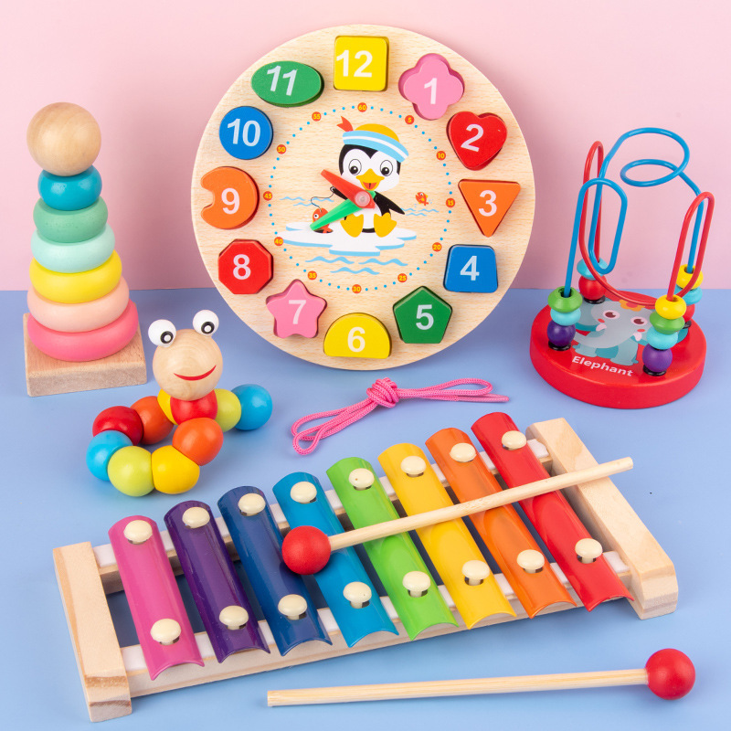 モンテッソーリ赤ちゃんのおもちゃ子供 3D 木製パズル早期学 - Party Games Kids Birthday のレビューと価格