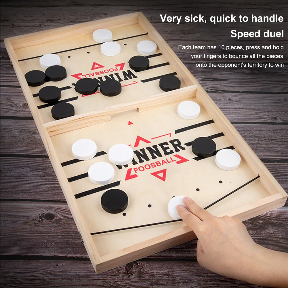 木製スリングパックボードゲーム、ホッケーパーティーゲーム、フ - Party Games For 7 People のレビューと価格