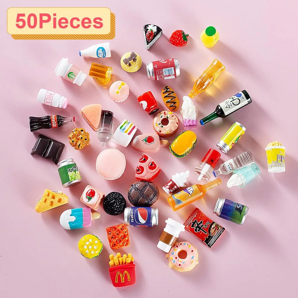 50 個ミニチュア食品ドリンクボトルソーダポップ缶ごっこ遊び - Party Games You Can Play のレビューと価格