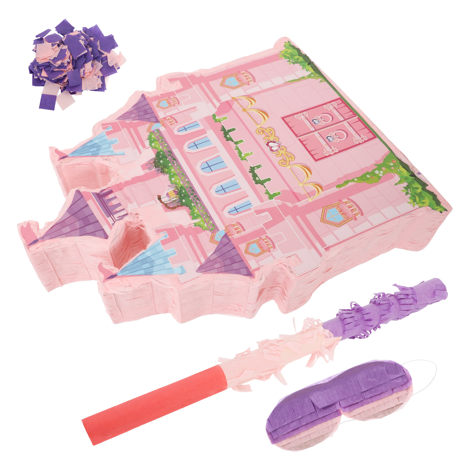 プリンセスキャッスルピニャータ吊り下げ式キャンディコンテナ  - Party Games Kids Birthday のレビューと価格