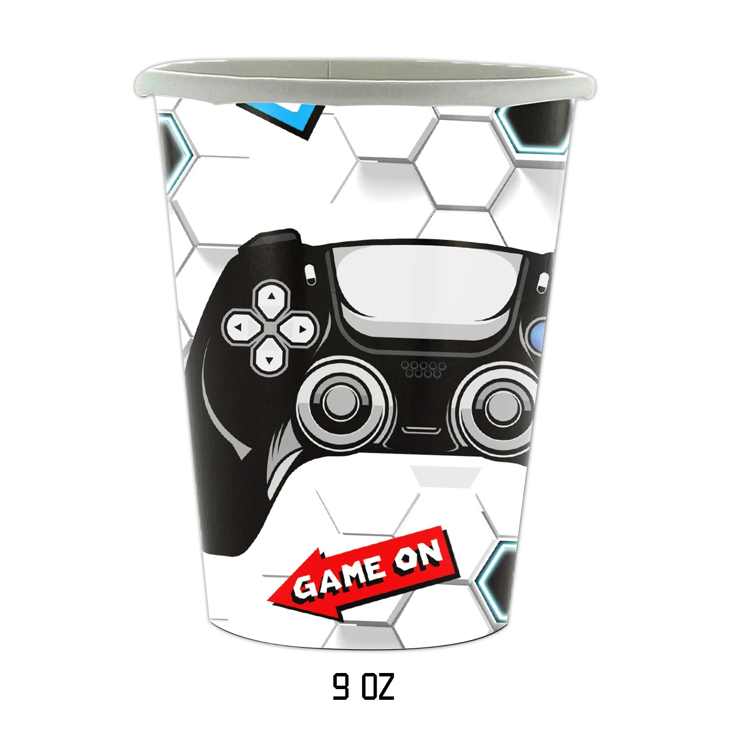 ブラックゲームコントローラーテーマ 使い捨てパーティー食器セ - Party Games Using Cups のレビューと価格