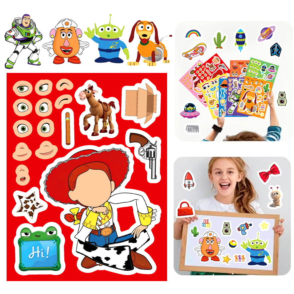8/16シート フェイスメイクアップ 漫画おもちゃ トピック - Kids Party Games のレビューと価格