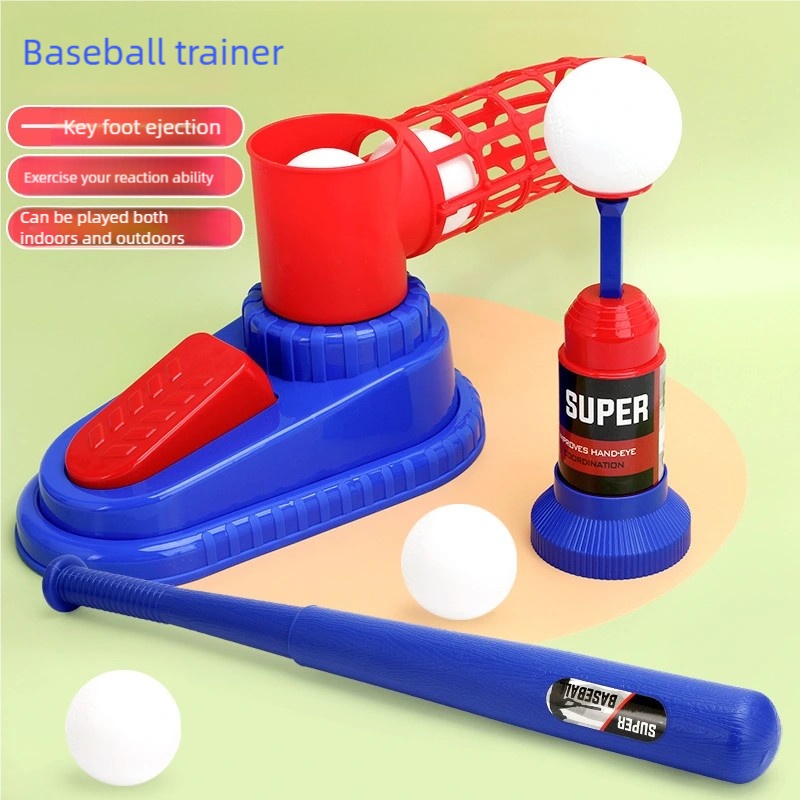 売れ筋野球ランチャーおもちゃ、2-in-1足踏み式/手動式ボ - Party Games Young Kids のレビューと価格